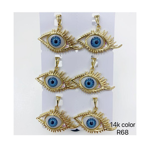 113 xuping 14k gold plated color eye charms women pendant