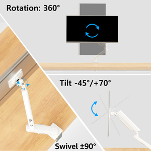 13-34 inch Trắng màn hình cánh tay khí mùa xuân máy tính màn hình hỗ trợ màn hình chủ núi - Product Image 3