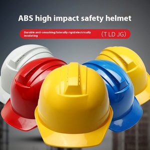 Casque de sécurité jaune de type V, 6 points de suspension, non rainuré, pour la construction - Product Image 6