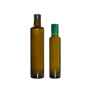 Botella de <span class=keywords><strong>aceite</strong></span> de <span class=keywords><strong>oliva</strong></span> de vidrio redondo transparente verde ámbar vacía de lujo con tapa 100mL 250ml 500ml 750ml 1000ml para <span class=keywords><strong>aceite</strong></span> de <span class=keywords><strong>oliva</strong></span> <span class=keywords><strong>aceite</strong></span> de cocina - Product Image 2