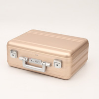 MSAC – Étui de transport portable de luxe en aluminium anodisé doré, étanche, avec serrure TSA, pour appareil photo, grande capacité