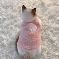 Vêtements d'hiver pour chat, pull en fourrure de lapin chaud anti-chute, pour chats, petits chiens et chatons - Tenue mignonne