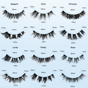 Kit de cils magnétiques doux réutilisables faits à la main personnalisables, marque privée, hypoallergéniques, noir naturel, 2 paires, résistants à l'eau - Product Image 2