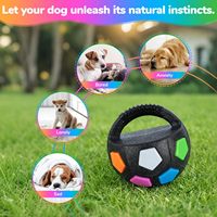 Jouet de football pour chien durable, jouet à mâcher interactif, jouet de tirage et de ramassage, jouet pour animaux de compagnie pour le nettoyage des dents