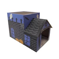 Schloss Thema Wellpappe Faltbare Cat House Box Revolver Türme