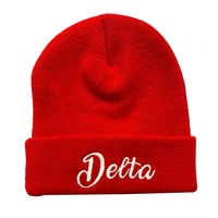 Chapeau d'hiver de créateur de mode chapeau de bonnet Jacquard américain avec des lettres grecques pour les filles de sororité pour les voyages d'affaires à la plage