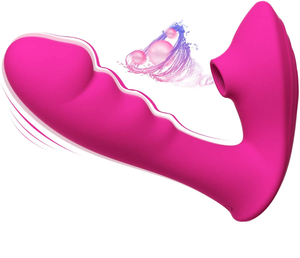 Juguete Sexual de Silicona 2 en 1 para Adultos, Masajeador de Punto G y Estimulador de Clítoris con Vibración, Vibrador con Succión para Mujeres - Product Image 1