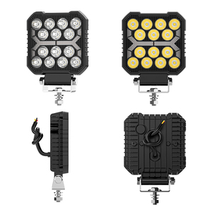 Venta al por Mayor de Nuevos Faros LED Cuadrados de 4 Pulgadas, 48W, 9-36V, 4X4, con 16 LED, para Camiones, con Cubierta Negra - Product Image 3