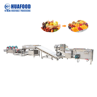 Fruit- en groentewas-, blancheer- en luchtdroogmachine, chips-/gedroogd fruitverwerkingslijn