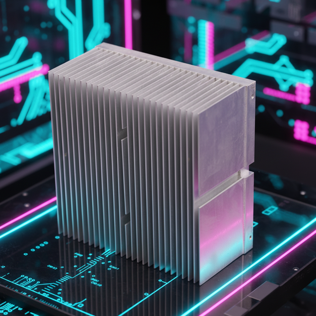 Cooling Powerhouse Power Transistor Square 6000 Series Aluminum Heat Sink with Cutting & Welding Services