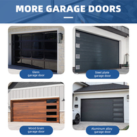 Porte de garage en verre trempé en aluminium NF, surface finie, imperméable, design moderne, ouverture automatique, prix bas