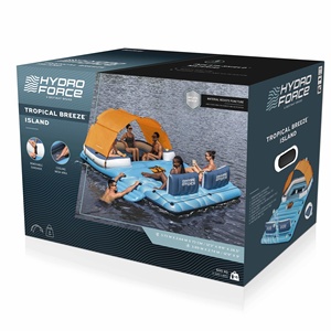 Isola Galleggiante <span class=keywords><strong>Gonfiabile</strong></span> <span class=keywords><strong>Bestway</strong></span>, Materasso ad Aria e Sedia Lounge - Modello <span class=keywords><strong>Gonfiabile</strong></span> 43045 a Doppio Uso per Nuoto - Product Image 4