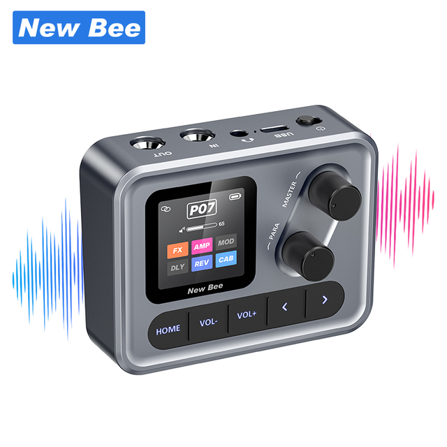 High End Electric Guitar Processor with 6 Module 80 Editable Effects Rechargeable Guitar Effects for Electric Guitar
