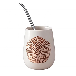 Tazas de Mate Personalizables de Primera Calidad con Diseño de Aves Hechas a Mano con Pajita Resistente para Disfrutar del Té a Diario - Product Image 3