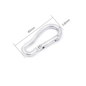 คาราบิเนอร์พวงกุญแจอะลูมิเนียมโค้ง 40 มม. แบบพกพาสำหรับใช้ในบ้าน - Product Image 3