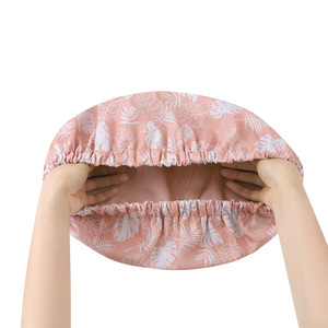 SOLPOP <span class=keywords><strong>Bonnet</strong></span> <span class=keywords><strong>de</strong></span> Douche Double Face en Satin <span class=keywords><strong>de</strong></span> Luxe <span class=keywords><strong>pour</strong></span> Femme, Imperméable, Anti-Frisottis, Grand <span class=keywords><strong>Bonnet</strong></span> <span class=keywords><strong>de</strong></span> <span class=keywords><strong>Bain</strong></span> avec Bande Élastique Douce - Product Image 3