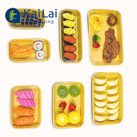 Caja de comida desechable de grado alimenticio reciclable Embalaje de papel Caja de sushi para llevar Papel reciclado biodegradable Bandeja de pulpa de sushi