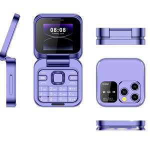 I16 Pro Mini Telefono a Conchiglia, Cellulare Pieghevole Dual SIM Globale con Display HD, Funzione Magic Voice, Radio FM, Blacklist e Chiamata Rapida - Product Image 1
