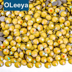Oleeya Crystal Flat Back Rhinestone SS6-SS30 Glass Non Hotfix Solid Color Gems for Tumbler Decorations - Product Image 1