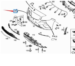 OEM 1768851022, la cubierta del remolque de la barra delantera es adecuada para el <span class=keywords><strong>Mercedes</strong></span> Clase A W176 - Product Image 3