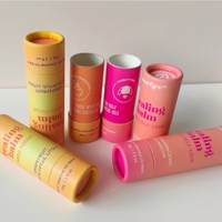 Tubes en papier kraft personnalisés faits à la main, écologiques et recyclables, pour déodorant, baume à lèvres et soins de la peau, format push 10g, haute absorption