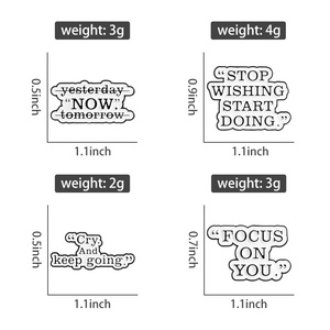 Pins de Esmalte con Frases Positivas <span class=keywords><strong>e</strong></span> Inspiradoras, Broche de Solapa Motivacional, Venta al por Mayor - Product Image 6