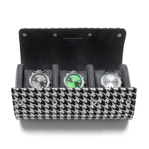 Estuche de Viaje para Relojes con Diseño de Dientes de Perro, 3 Ranuras, Caja de Regalo, Estuche Organizador de Relojes Personalizado de Cuero PU de Lujo para Hombre - Product Image 2