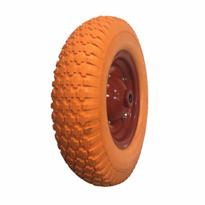 Roue en mousse PU 3.50-8, pneu plein anti-crevaison, pour <span class=keywords><strong>brouette</strong></span> avec axe complet, pour chariot de ferme et de jardin - Product Image 5