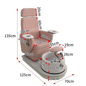 Sillón de Pedicura Eléctrico de Lujo con Asiento Giratorio, Luces LED de Colores, Base de Vidrio, Estilo Europeo, para Salón de Uñas, con Drenaje Automático - Product Image 5