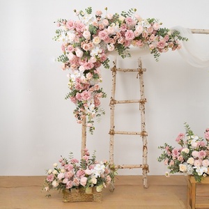 Ensemble floral de toile de fond d'arche de mariage de champagne pour la décoration de mariage de luxe hôtel banquet fleurs artificielles durables - Product Image 2