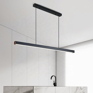 Moderne One World Minimalist Aluminium LED Rohr Kronleuchter Fernbedienung Pendel leuchten - Product Image 4