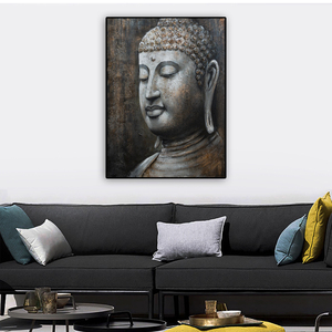 Vente chaude bouddha toile art mural peint à la main bouddha indien peinture avec cadre - Product Image 3