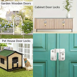 Stainless Steel Door Bolt <b>Latch</b> <b>Lock</b> Left Right Open Easy Installation Minimalist Design For Cabinet Garden Pet House Doors - Product Image 1