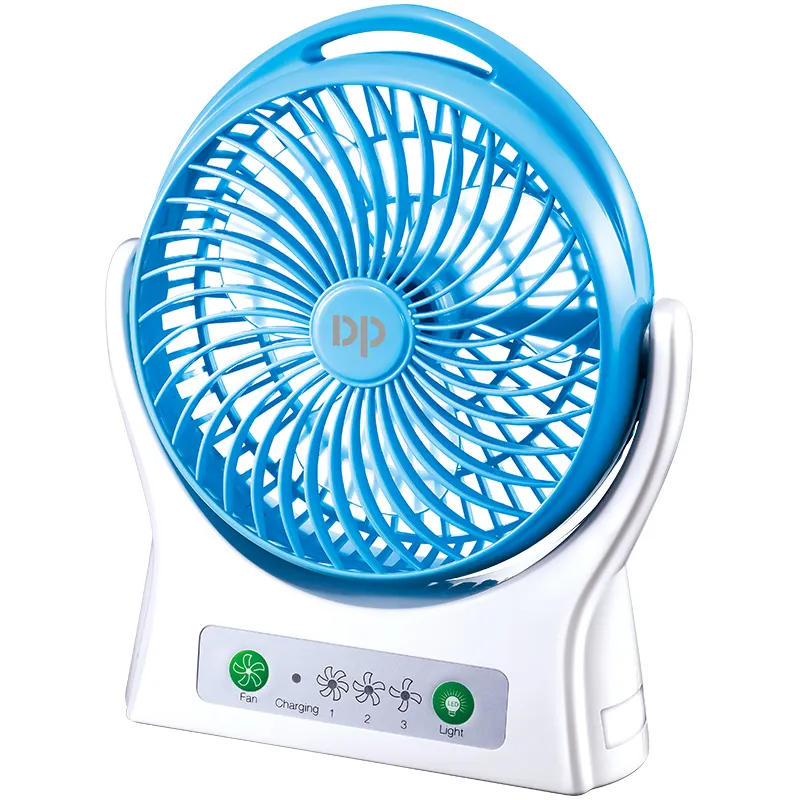 Best Seller AC DC Daily Life LED Night Light Portable Emergency Portable Rechargeable Table Fan