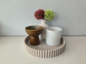 Nordic Modern Desktop Storage Tray Earings Resin Concrete Decorative Tray <strong>Jewelry</strong> Holder Cement Decorative Tray - Product Image 2