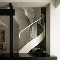 Escalier en colimaçon en fer à petits trous, design personnalisé pour loft, villa auto-construite, bar, fabricants d'escaliers en arc