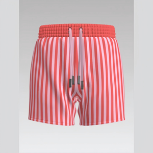 Bañador de playa premium de secado rápido para hombre con rayas verticales y forro de compresión para surf y relajación informal en la playa - Product Image 1