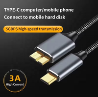 Câble USB 3.0 Type C vers Micro B 5 Gbps, câble de données haute vitesse pour disque dur externe, ordinateur portable, téléphone, SSD, HDD, caméra