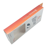 Boîte cadeau pliable en carton recyclé écologique de haute qualité, personnalisée avec fenêtre transparente, pour étui de téléphone
