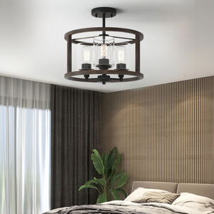 Plafonnier de style américain, style industriel rétro rural, encastré pour salon, salle à manger, chambre à coucher - Product Image 1