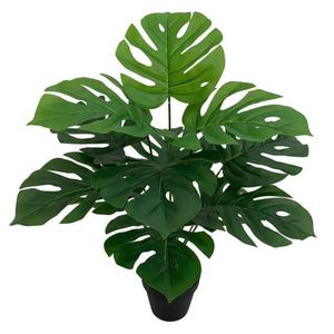 Feuilles artificielles de Monstera Greenway 60 cm, vertes, en plastique, pour plantes en pot décoratives d'intérieur et d'extérieur - Product Image 1