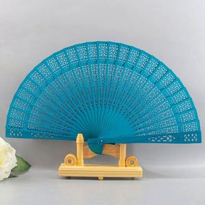 Éventail pliant en bambou peint écologique de 27 cm avec dentelle musicale, idéal pour mariage, logo personnalisé sur le côté - Product Image 5