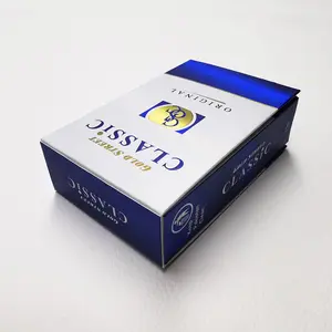 Haut de gamme fait sur commande de couleur bleue de luxe pour 20 cigarettes paquet de cigarettes vide