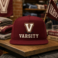 Casquette 5 panneaux en toile de coton avec étiquette personnalisée, style preppy streetwear, pour les acheteurs de détail de style de vie, avec broderie sur mesure