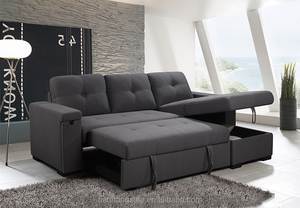 Sofá cama extensible en forma de L de diseño moderno multifuncional para sala de estar con carga USB - Product Image 5