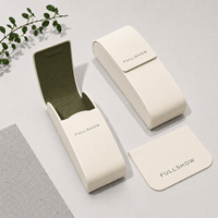 Étui à lunettes de soleil et à lunettes de vue en métal carré rigide personnalisé avec logo, pour créateur de mode