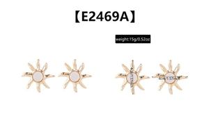 Pendientes de Aro Modernos de Aleación de Zinc Chapados en Oro de 18K con Circonita y Engaste de Garra para Regalo de Aniversario para Mujer - Product Image 6