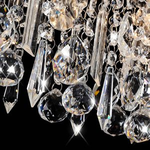 Saint mosi 8 luci K9 moderne lampade a sospensione con lampadario in cristallo a goccia di pioggia - Product Image 3