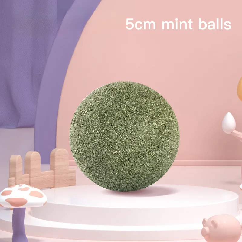 ใหม่ 10 ซม.แมวขนาดใหญ่ Mint Ball ของเล่น Catnip Ball Sucker เลียของเล่น Interactive ของเล่นแมว Catnip น้ําตาลลูก