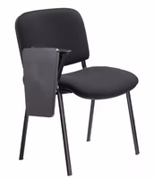 Chaises de conférence de haute qualité ISO Chaise d'école avec tablette d'écriture Chaise de conférence de bureau en tissu Noir Personnalisée